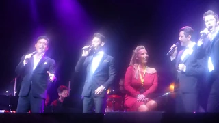 Il Divo 15th anniversary. Birmingham 29 June 2019. Fan on stage   Unforgettable