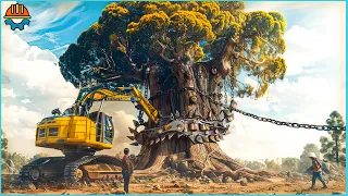 30 Incredible Dangerous Monster Stump Removal Excavator