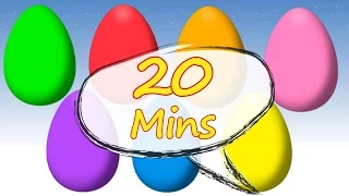 20 Minutes Animated Surprise Eggs for Learning Colors | Children's educational video