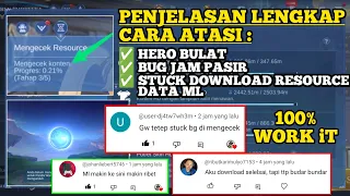 CARA ATASI STUCK DOWNLOAD RESOURCE DATA ML, HERO BULAT & BUG JAM PASIR MOBILE LEGENDS 100% WORK iT