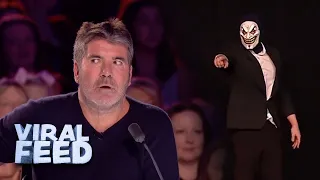 SCARY ACT GETS SIMON COWELL UP ON STAGE | VIRAL FEED