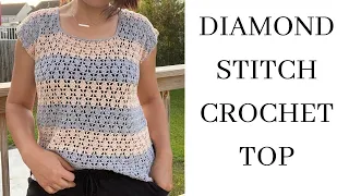 Diamond Stitch Crochet Top