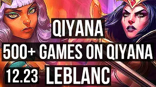 QIYANA vs LEBLANC (MID) | 5/1/3, 500+ games | KR Diamond | 12.23