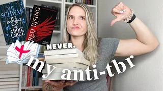 BOOKS I'LL "NEVER" READ ❌ anti-tbr tag