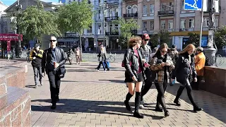 Прогулка по ЦЕНТРУ КИЕВА Улица и Площадь Льва Толстого до Крещатика / Walk in the CENTER OF KIEV