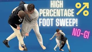 HIGH Percentage Foot Sweep - No-Gi Kouchi Gari (Small Inner Reap) Judo for Jiu Jitsu