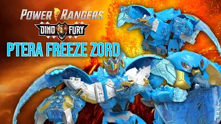 Power Rangers Dino Fury Zord Link Ptera Freeze Megazord!