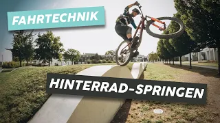 MTB-Trial Fahrtechnik - Hinterradspringen / Backwheelhop mit dem Endurobike