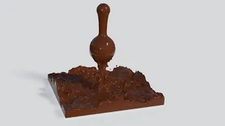 Chocolate Covered Metal | FLIP Fluids Simulation 4K | Blender 2.82