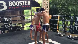 Aggressive Muay Thai Clinch