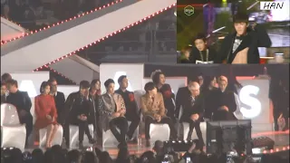 131114 MMA SHINee , IU reaction to BTS 방탄소년단 No More Dream + 진격의 방탄 + 반갑습니다 with Baechigi 배치기