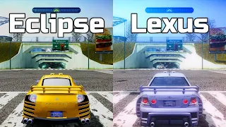 NFS Most Wanted: Mitsubishi Eclipse vs Lexus IS 300 - Drag Race
