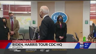 Biden, Harris visit CDC headquarters in Atlanta