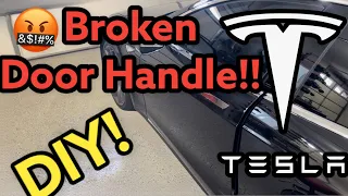 Tesla Model S Door Handle Repair Process.  What A Joke! Watch Me Struggle To Fix This!!