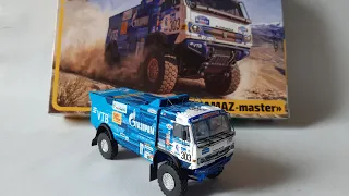 Building 1/43 Zvezda "Kamaz Master" Kamaz 43509. Scalemodel.