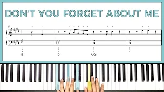 How to play 'Don't You Forget About Me' by Simple Minds on the piano -- Playground Sessions