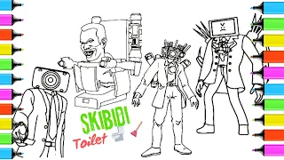 Skibidi Toilet 🚽🪠 evolution new coloring pages #video,#drawing,