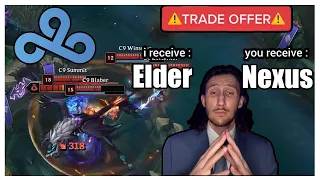 C9 trade elder drake for the nexus (C9 vs CLG) - 2022 LCS