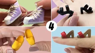 4 Easy to Do Shoes for Barbie Doll - DIY Miniature