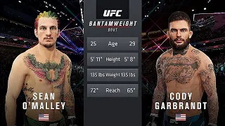 Sean O'Malley Vs. Cody Garbrandt : UFC 4 Gameplay (Legendary Difficulty) (AI Vs AI) (PS4)