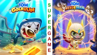 SUPER GAME #17: TALKING TOM GOLD RUN vs TALKING TOM HERO DASH | New Update Max Level All Gameplay