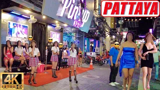 [4K] Pattaya Walking Street Scenes , Bars , Clubs , Agogo"s | August 2022 Thailand