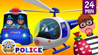 ChuChu TV Police Thief Chase - Police Car, Helicopter, Bike | Save Surprise Eggs Kids Toys & Gifts