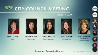 Paramount City Council Meeting August 18, 2020