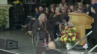 Woman with paraplegia graduates from Flagler College after injury