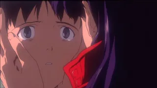 Misato encourages Shinji