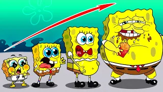 (Animation) Evolution of Fat Spongebob: Skinny to Very Fat | Spongebob Squarepants Animation