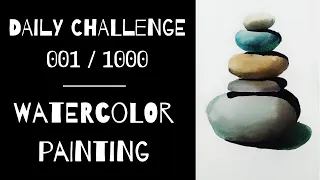 Daily Challenge 001/1000 | Watercolor Painting | Kids | Vee arts | 07/Dec/2019