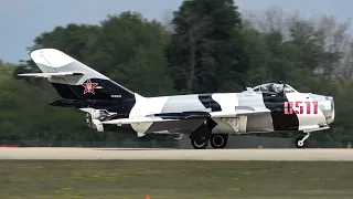 MiG-17 Takeoff & Flybys - EAA AirVenture Oshkosh 2023