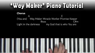 Way Maker (Sinach/Leeland) Piano Tutorial [E]