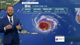 Tracking the Tropics | Hurricane Lee battling wind shear, but will re-strengthen to Cat. 4 soon