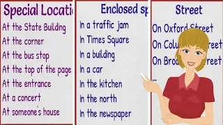 How to Use Prepositions of Place IN - ON - AT Correctly in English