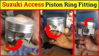 Suzuki Access Piston Ring Fitting | Suzuki Access पिस्टन रिंग फिटिंग करने का सही तरीका