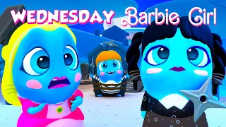 💢 Wednesday Addams hates Barbie!? Secretly, she sings Barbie Girl song ⭐️ Cute covers by The Moonies