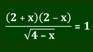 Math Olympiad Algebra Problem | Find the Value of "X" ?