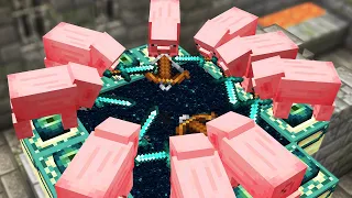 Minecraft but Pigs beat the game for you...