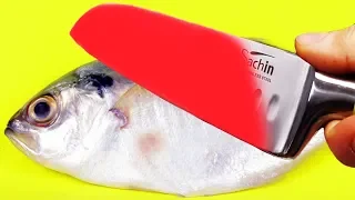 EXPERIMENT GLOWING 1000 DEGREE KNIFE VS FISH TUNA