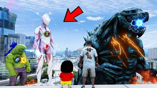 GTA V : BEN10 Godzilla Eatch Attack On Franklin & Shinchan GTA 5 !