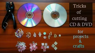 How to cut CDs & DVDs | How to cut cd easily at home | Old cd/dvd crafts| recycle crafts| Cd crafts