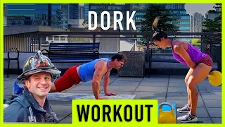 Dork Hero Crossift Home WOD with Kettlebell | Couples Workout