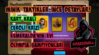 MİNİK TAKTİKLER - TÜM ETKİNLİKLER / CEROLİ - KART KRALI - ESMERALDA - OLYMPİA | Rise of Kingdoms