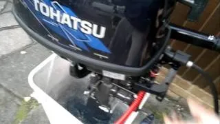 Tohatsu 6hp four stroke outboard start and run