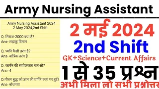 Army Nursing Assistant 2 May 2024 2nd shift exam analysis//Army NA 2 May all questions solution