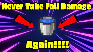How to Never Take Fall Damage Again | MLG Water Bucket Tutorial