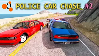 Police Car Chases #2 BeamNG Drive 🔥 CAC ~ Cool Auto Crashes