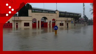 Vicenza, la situazione alle ore 13: la zona dello stadio Menti è ancora allagata